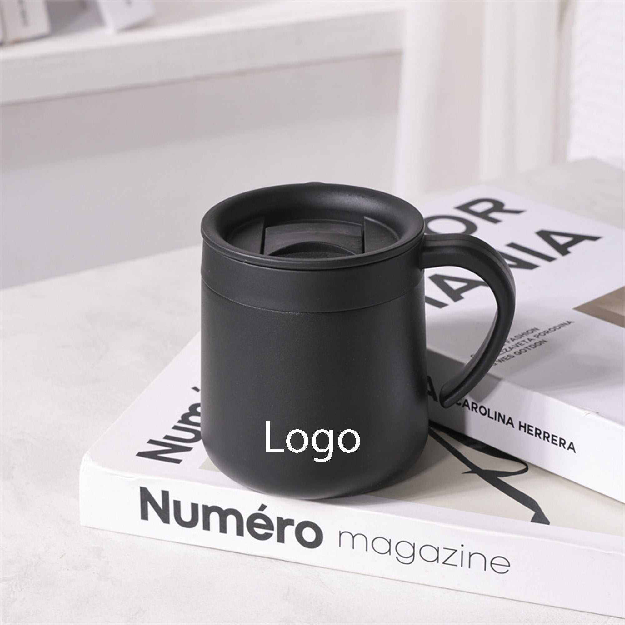 Powder-Coated Stainless Steel Thermos Mug