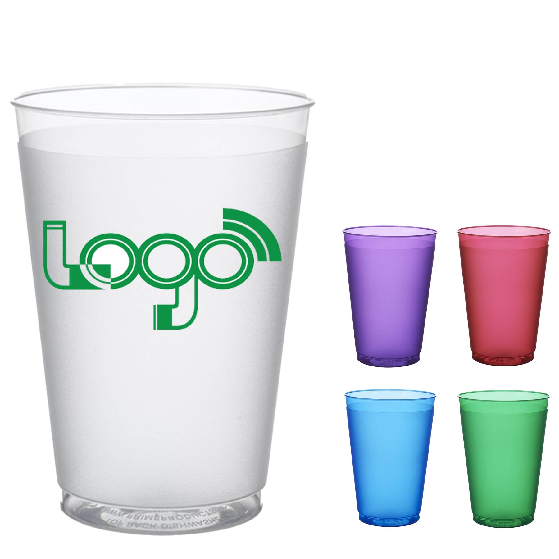 16 Oz. Flex Frosted Stadium Cup W/ Flexible Plastic