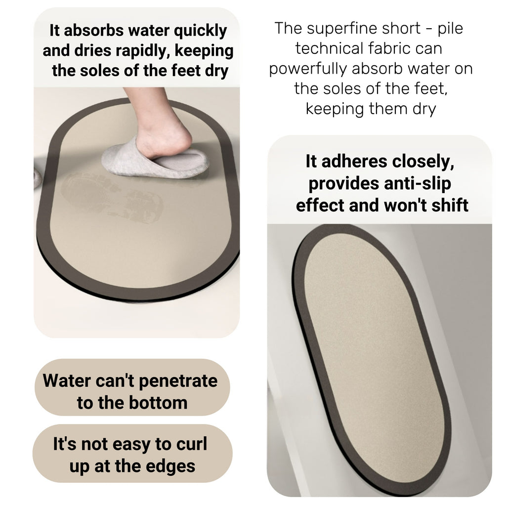 Quick - drying Diatom Mud Mat For Bathroom