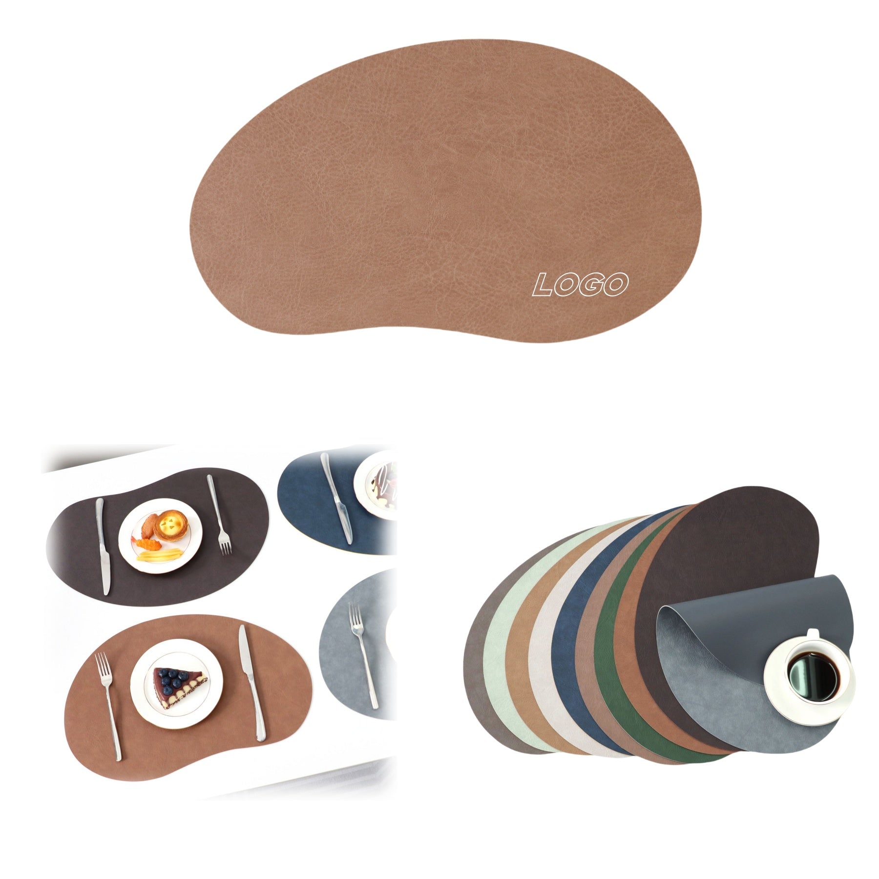 Irregular-Shaped Cowhide Texture Western Placemat