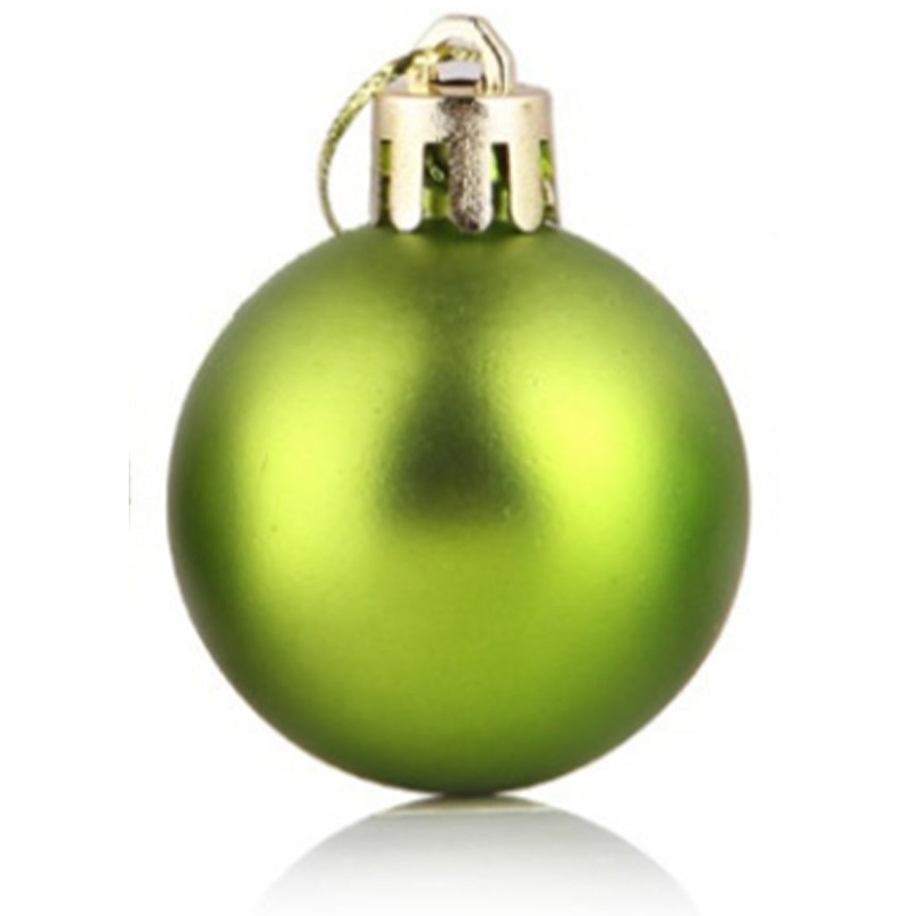 Plastic Colorful Hanging Matte Plating Christmas Balls