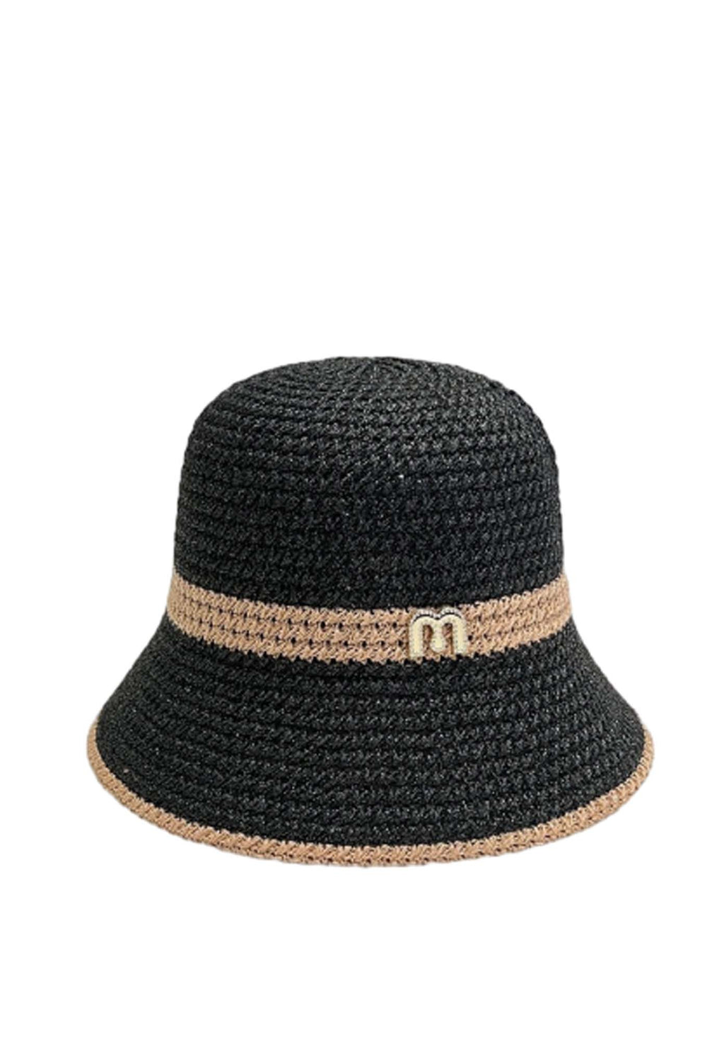 Letter Decor Women Sun Protection Fashionable Bucket Hat