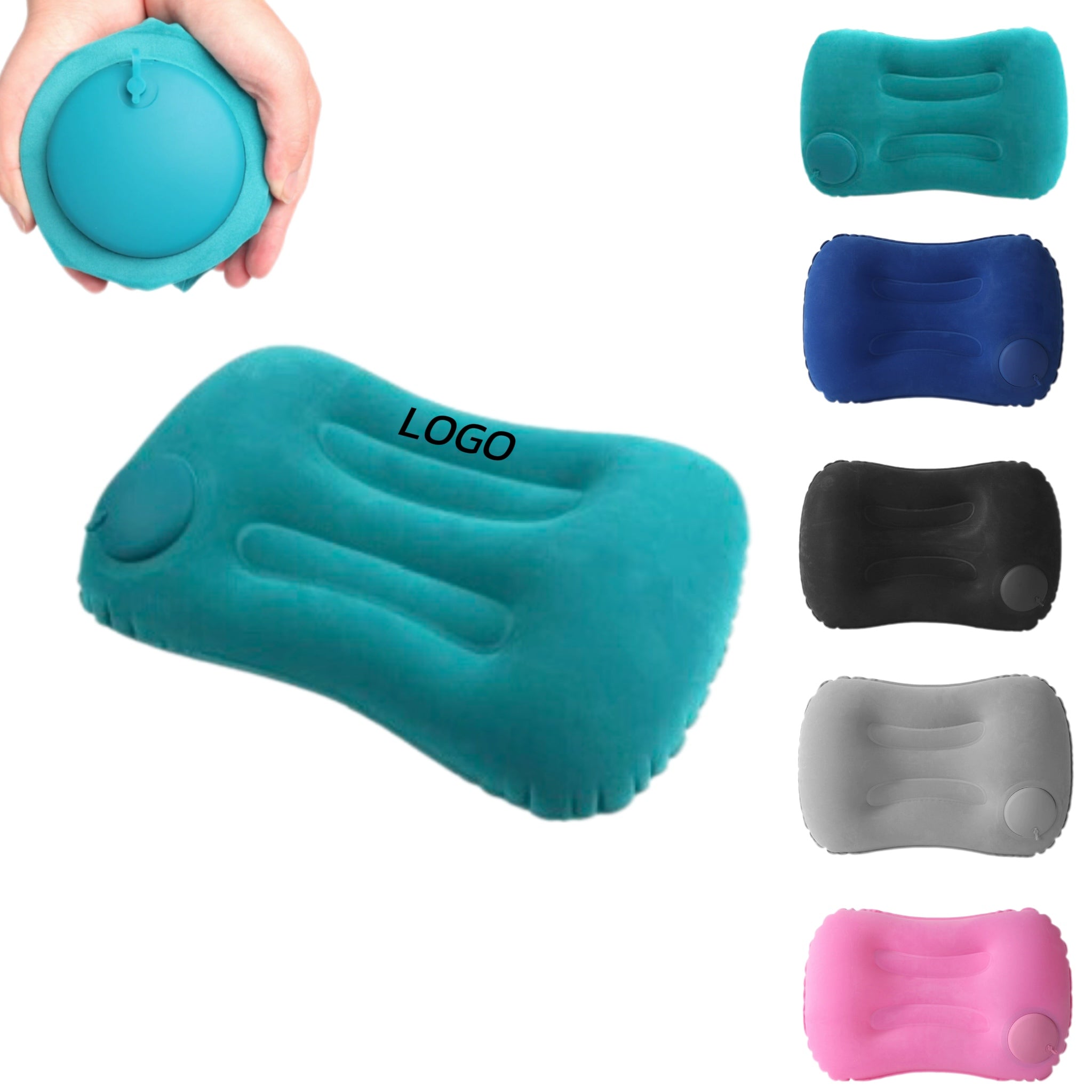 Press-to-Inflate Neck Pillow
