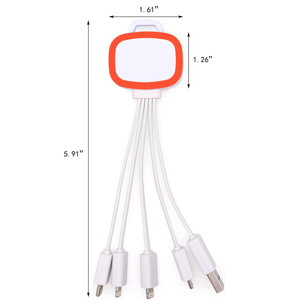 LED 4-in-1 Multi-Device Charging Cable – 3-in-1 Gift Charger