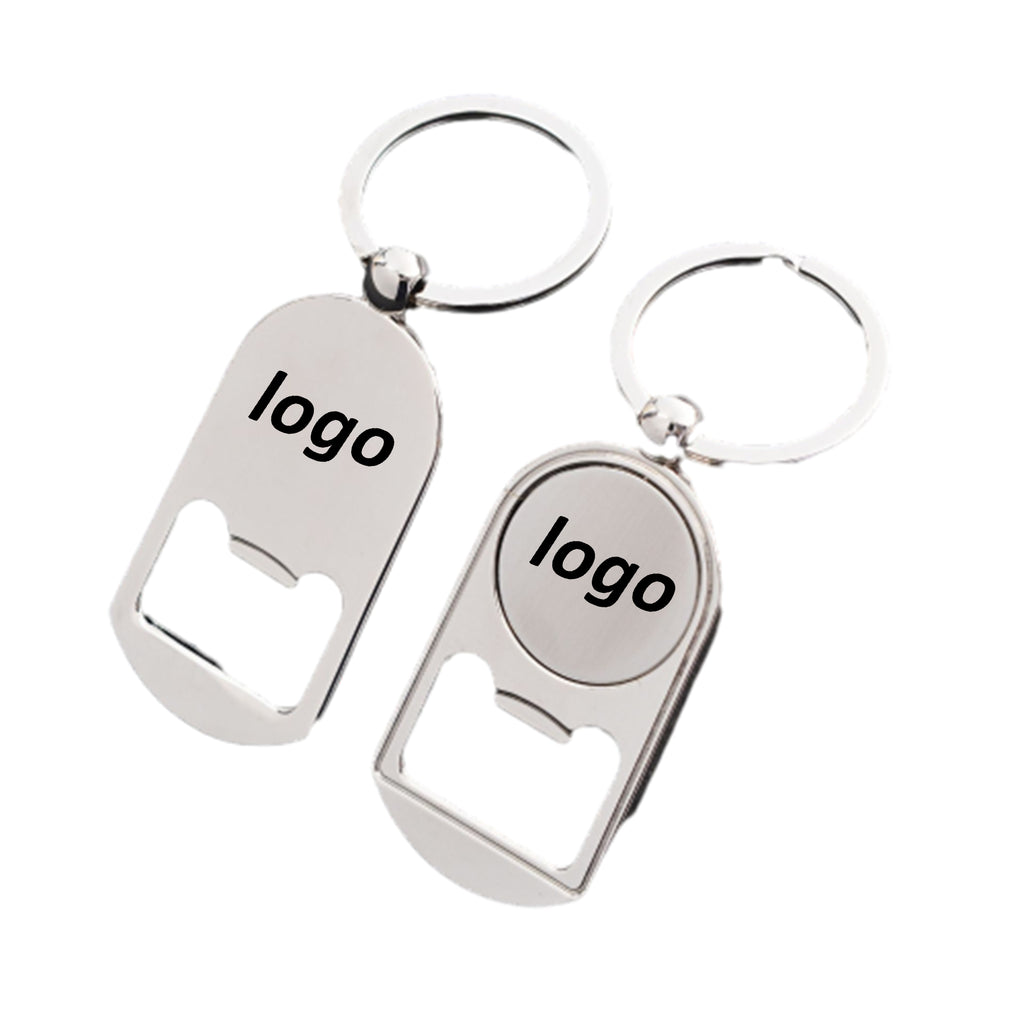 Metal Keychain w/ Bottel Opener Full Color Domed Logo