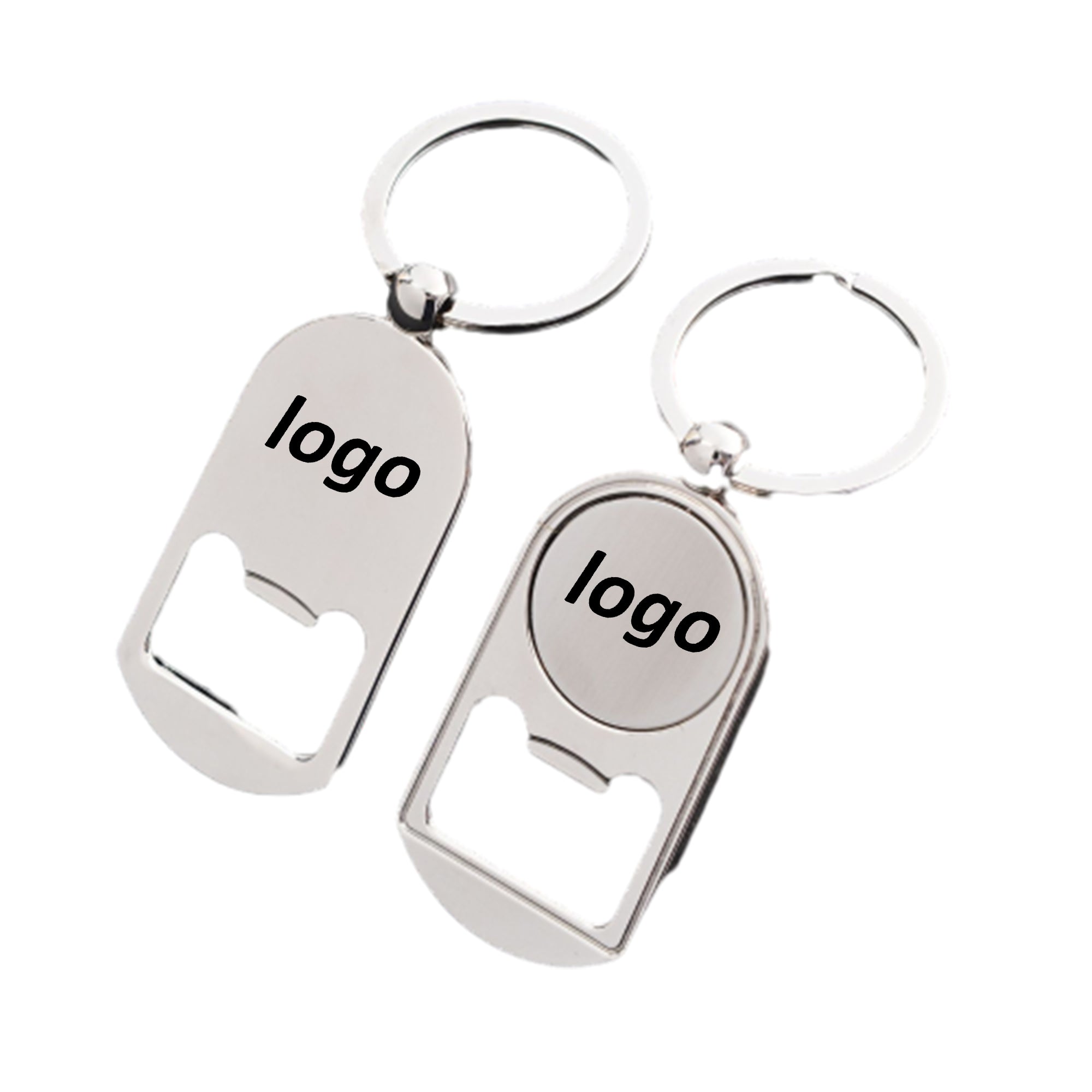 Metal Keychain w/ Bottel Opener Full Color Domed Logo