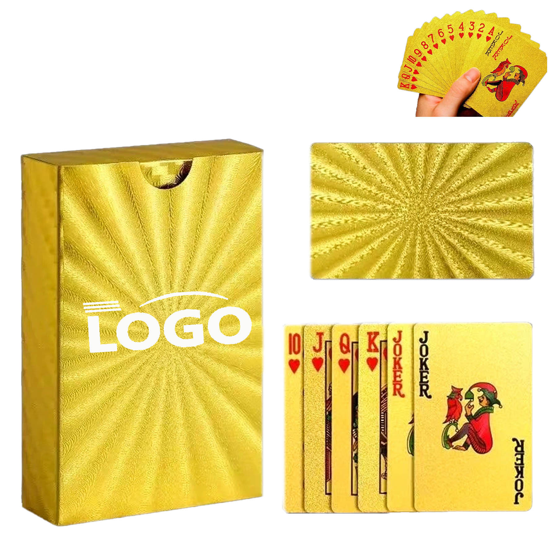 Gold Foil Plastic PVC Waterproof Playing Cards