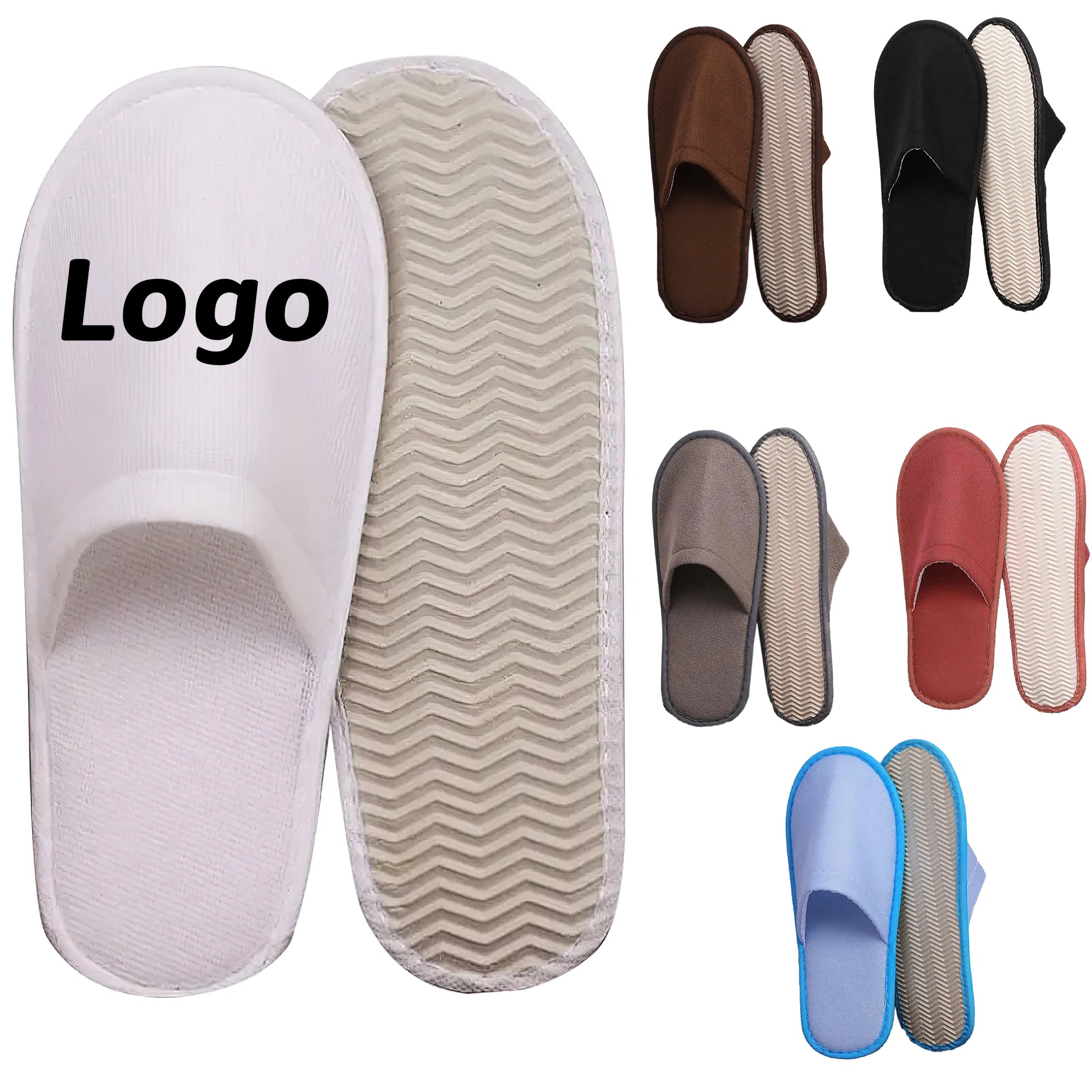 Non-Slip Eva Water Ripple Hotel Disposable Slippers