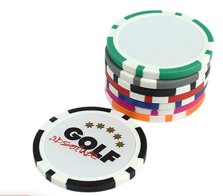 Poker Chip With Removable Ball Marker