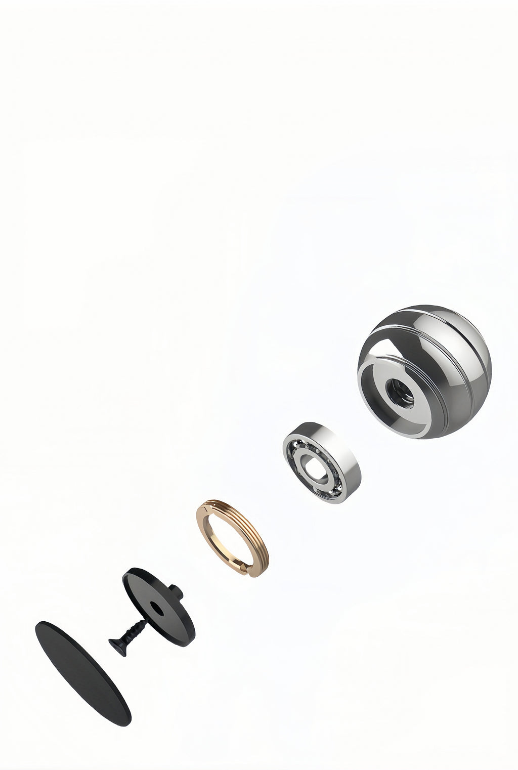 The Groove Of The Alloy Spherical Fidget Spinner Helps With Stress Relief.