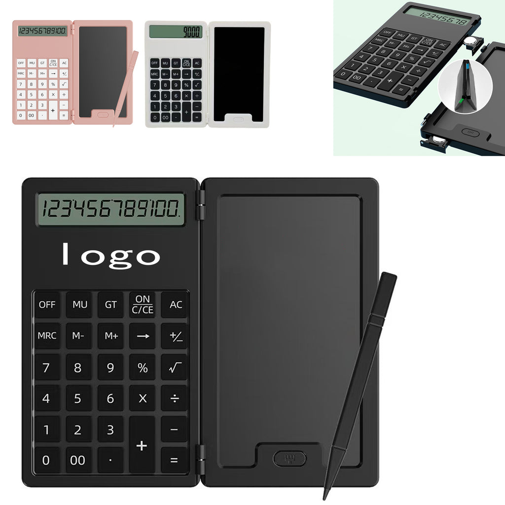 Foldable Calculator With LCD Writing Tablet