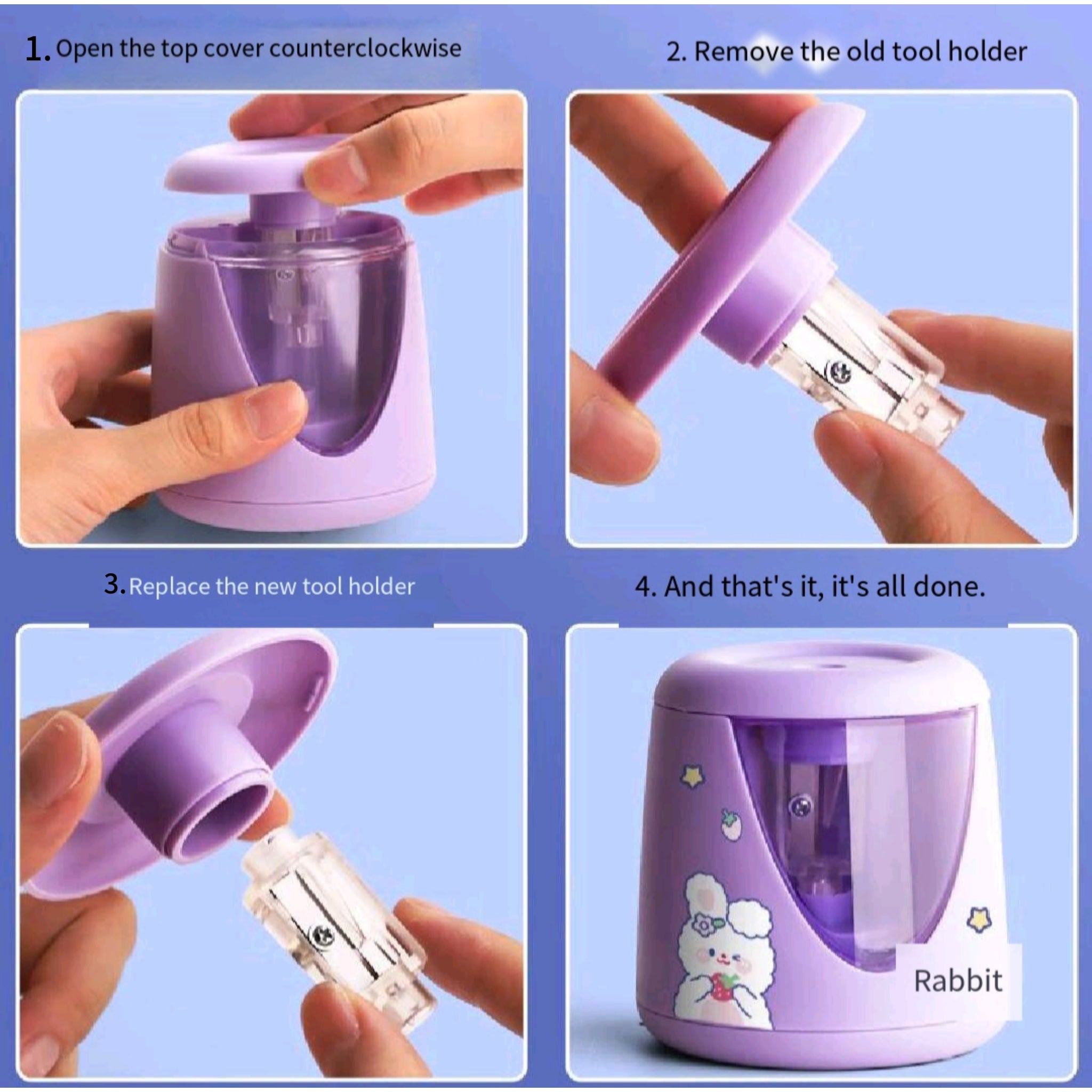 Quiet Auto Sharpener Electric Safe School Kids