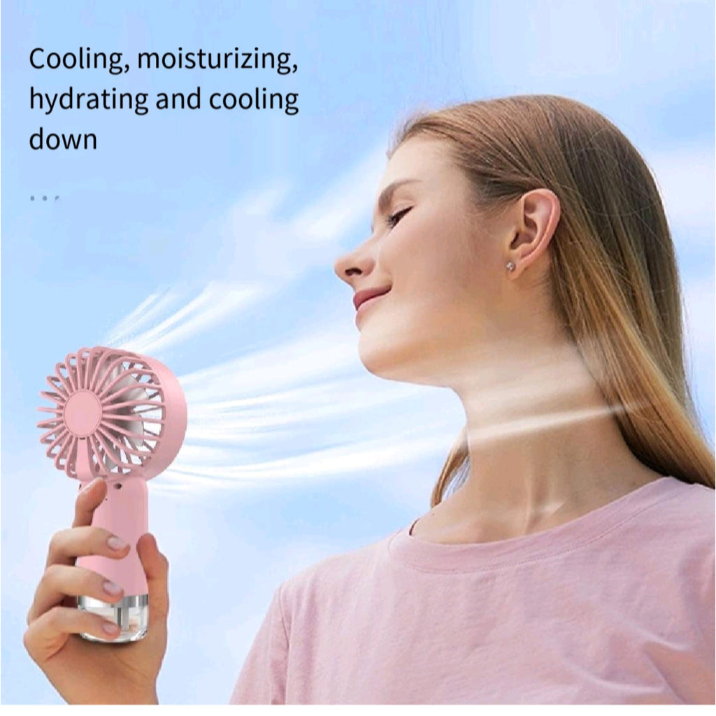 Handheld Mist Fan Cooling Portable USB Rechargeable Outdoor