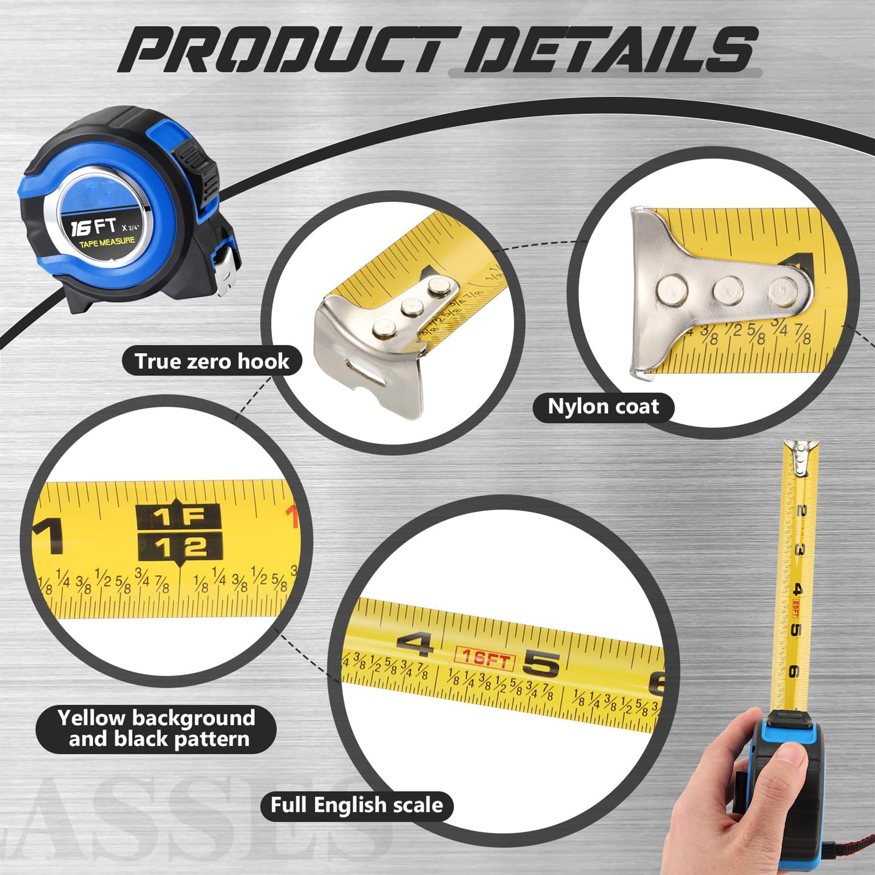 Tape Measure With Fractions
