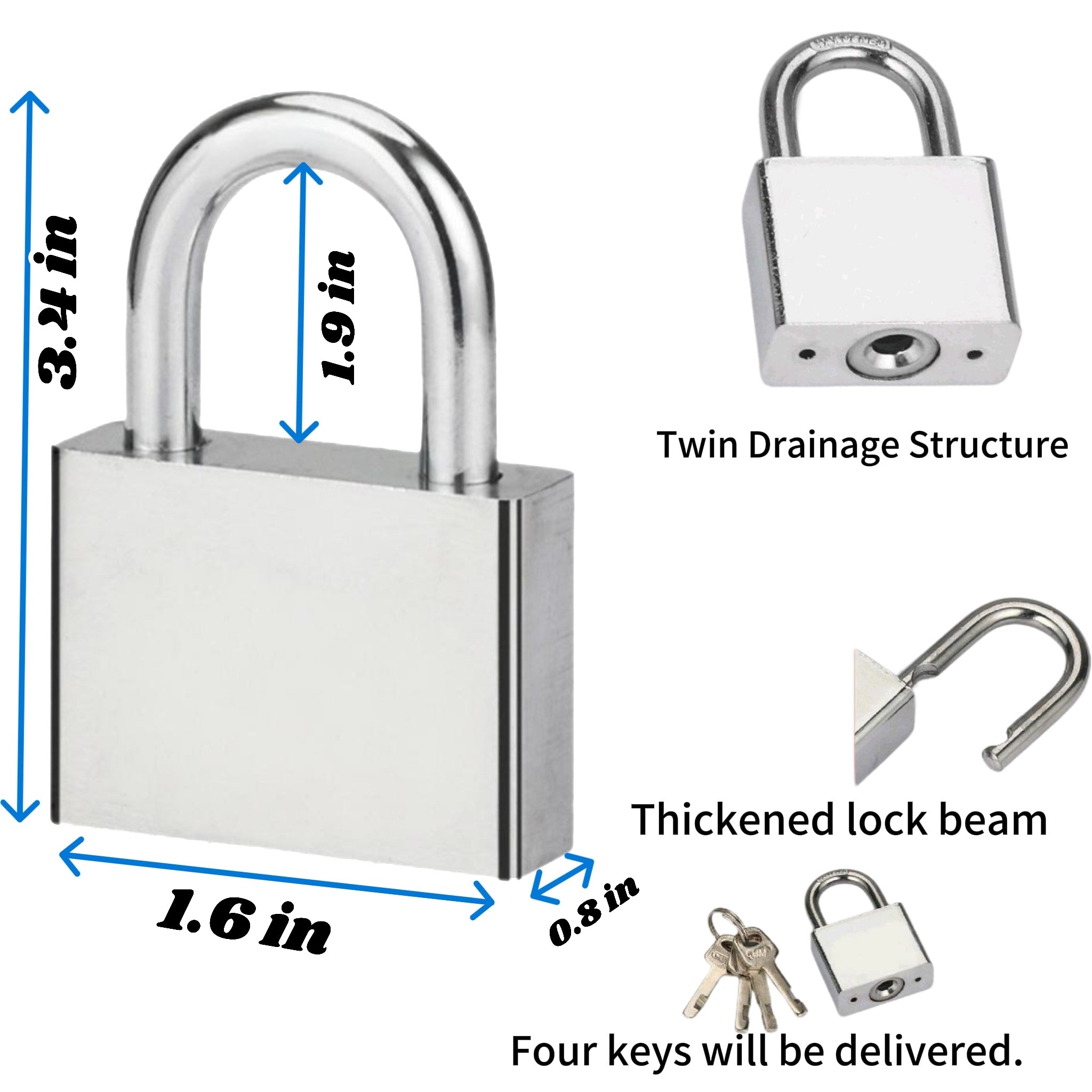 Tough Iron Leaf Type Anti Theft Padlock