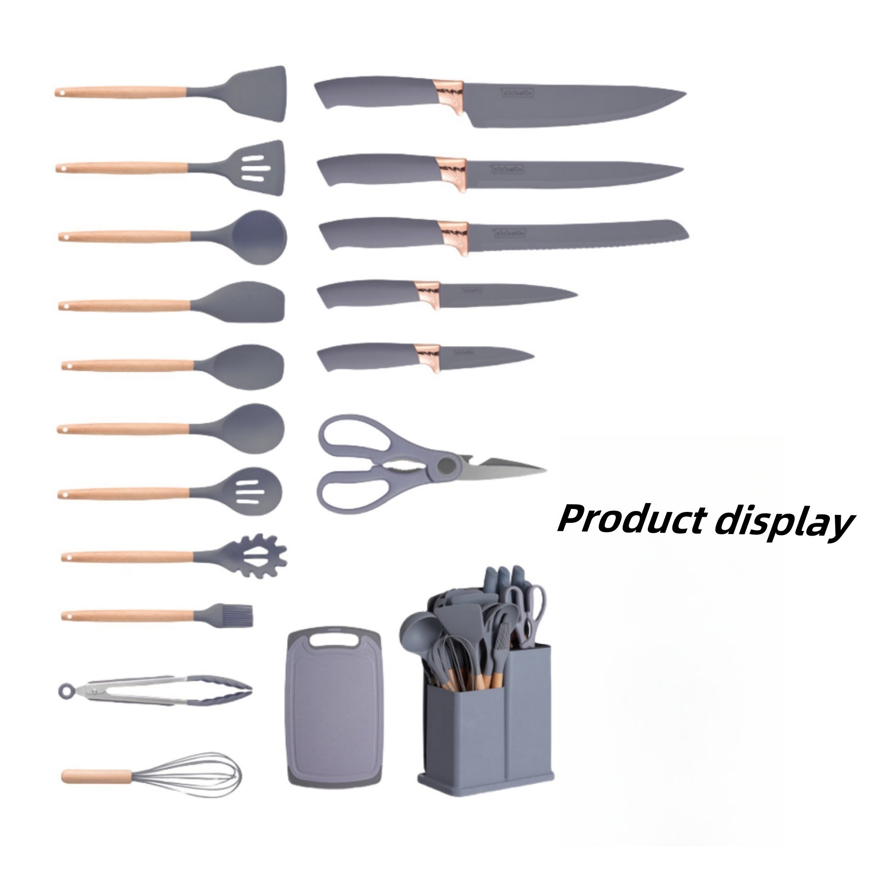 19 - Piece Silicone Kitchenware Set