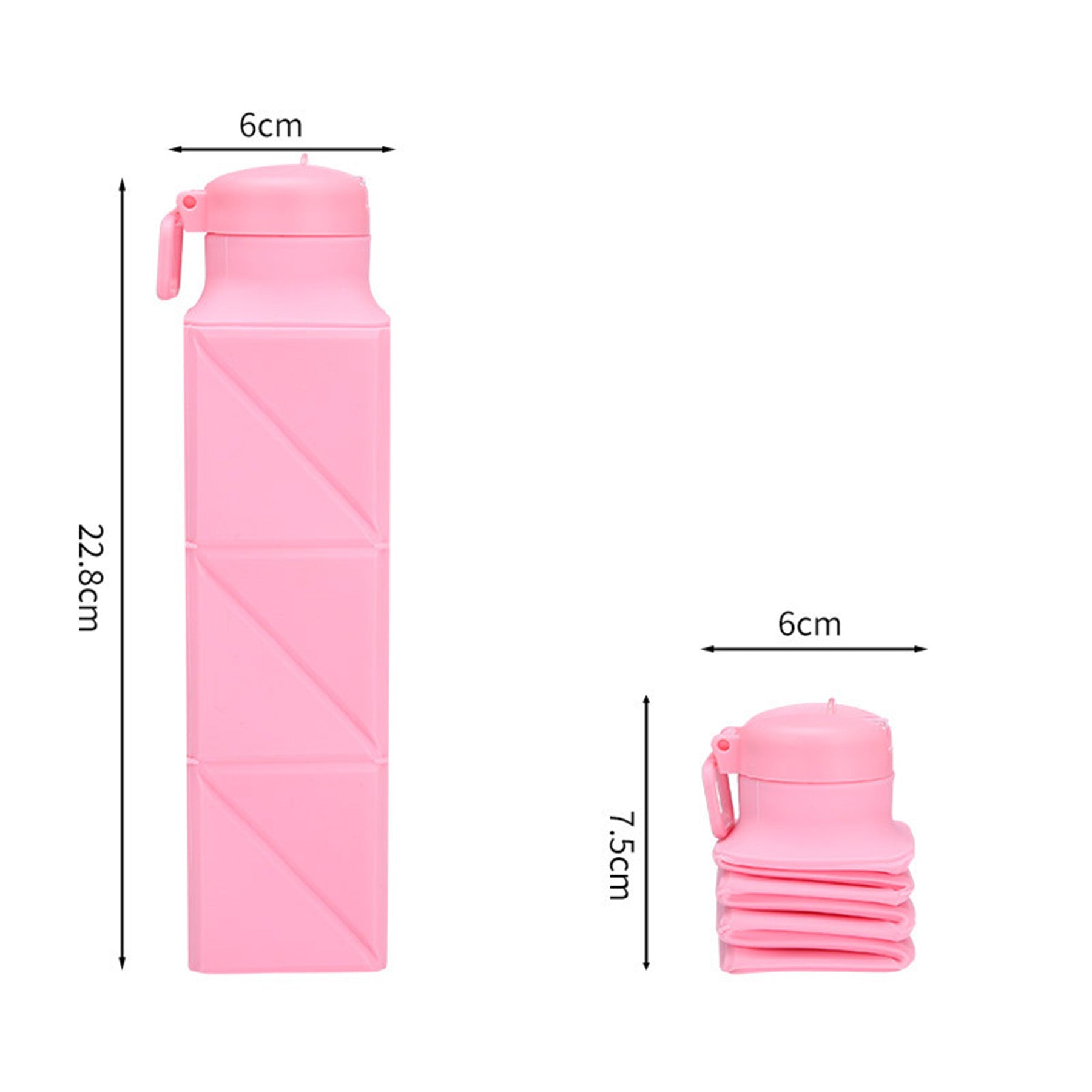 22Oz Outdoor Portable Silicone Folding Sports Bottle