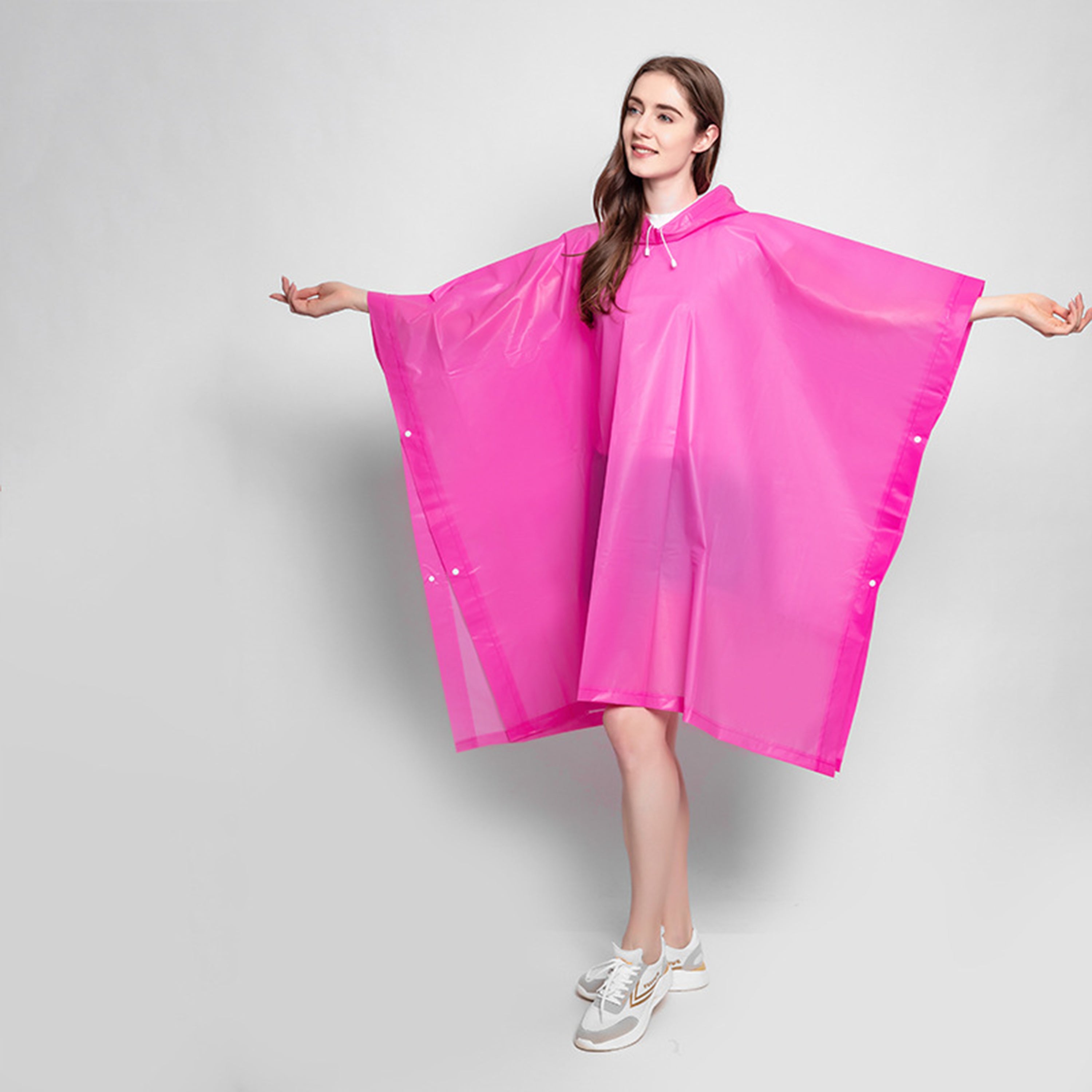 Elegant Rain Poncho For Trendy Outdoor Wear