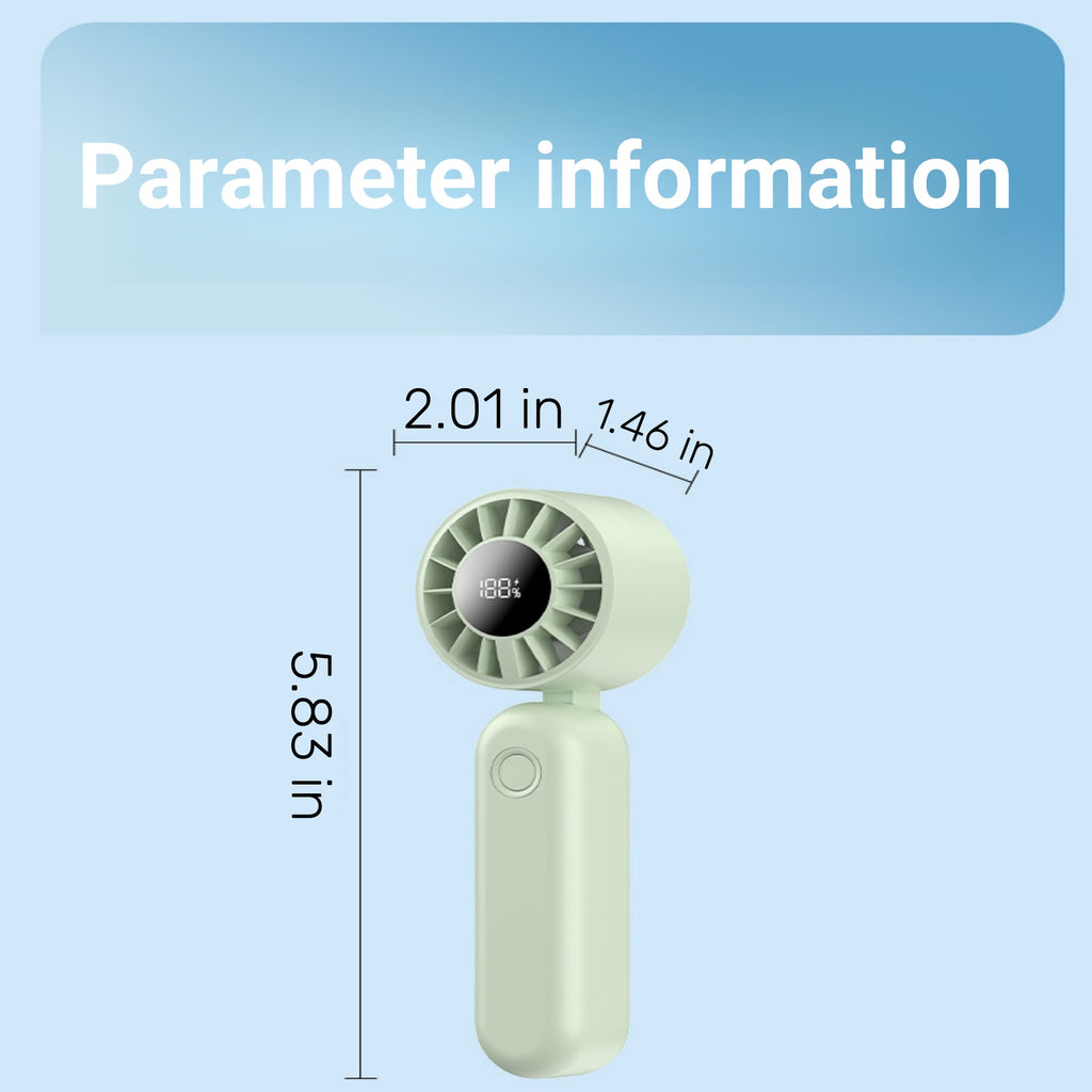 Digital - Display Folding Desktop Fan