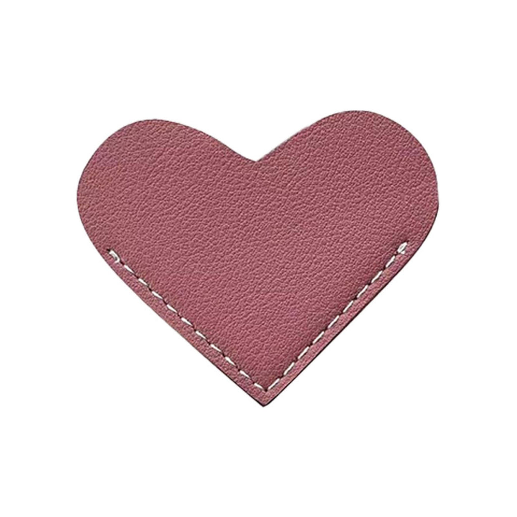 Heart - shaped Leather Bookmark