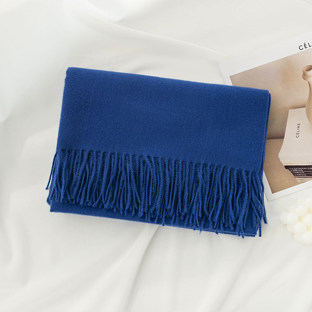 Solid Color Fringe Scarf