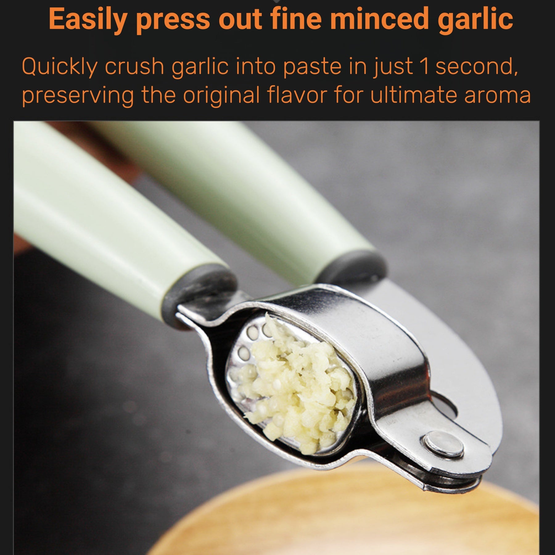 Household Stainless Steel Manual Garlic Press