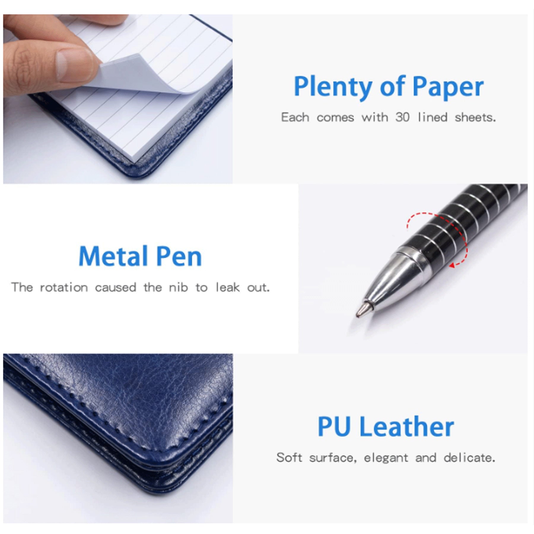 Pocket Notepad Holder Set With Pen