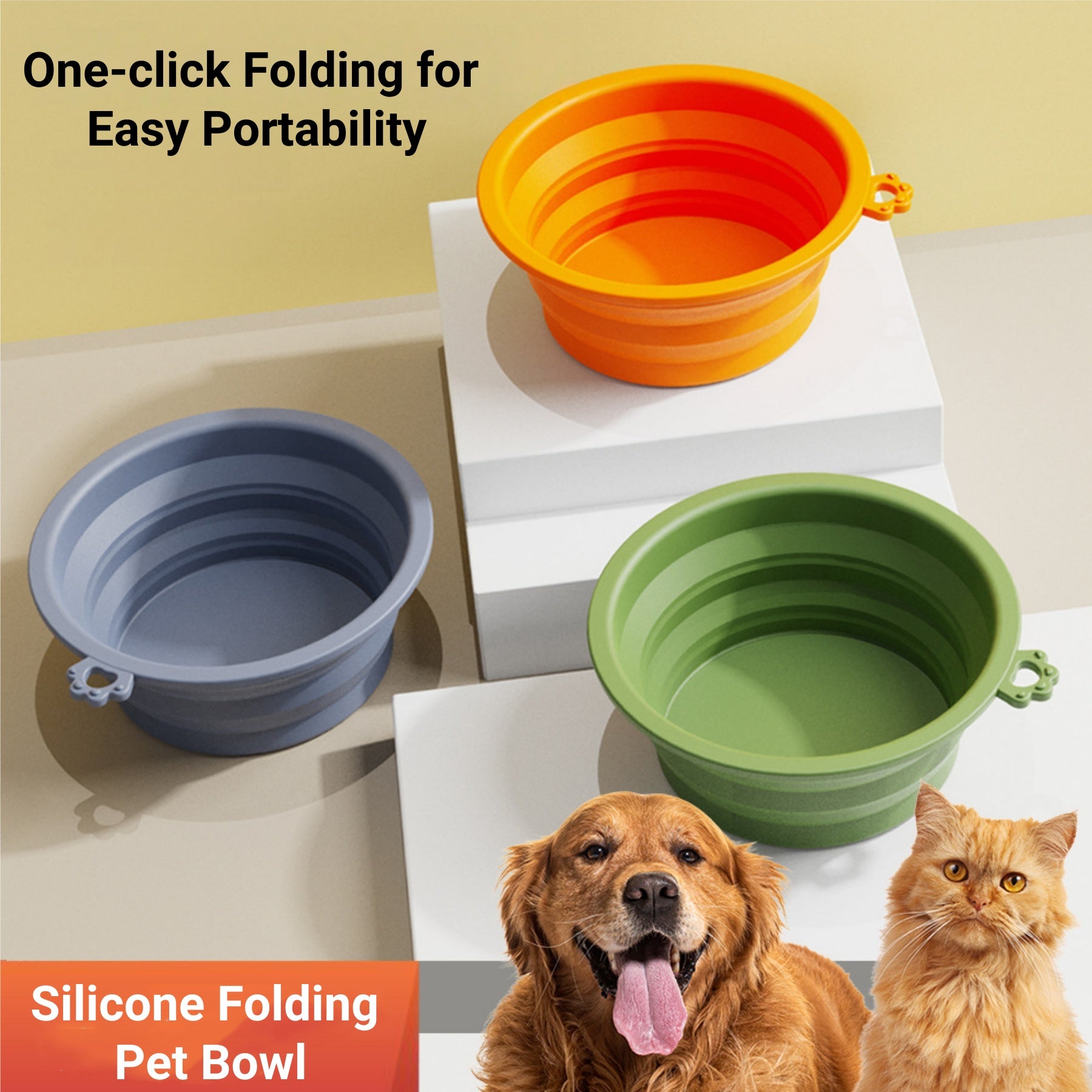 Silicone Collapsible Pet Bowl