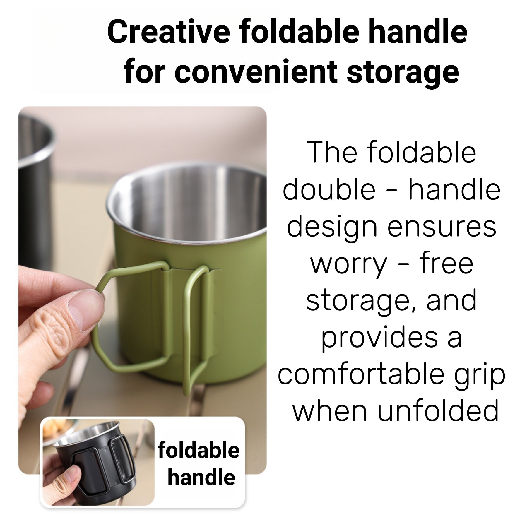 304 Stainless Steel Foldable Cup