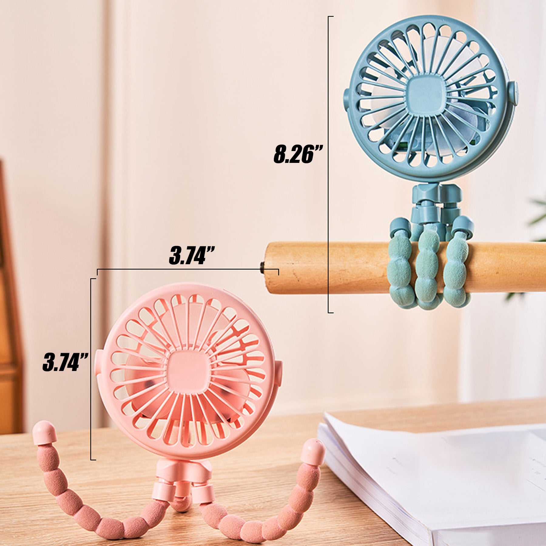 Rechargeable Portable Octopus Handheld Fan