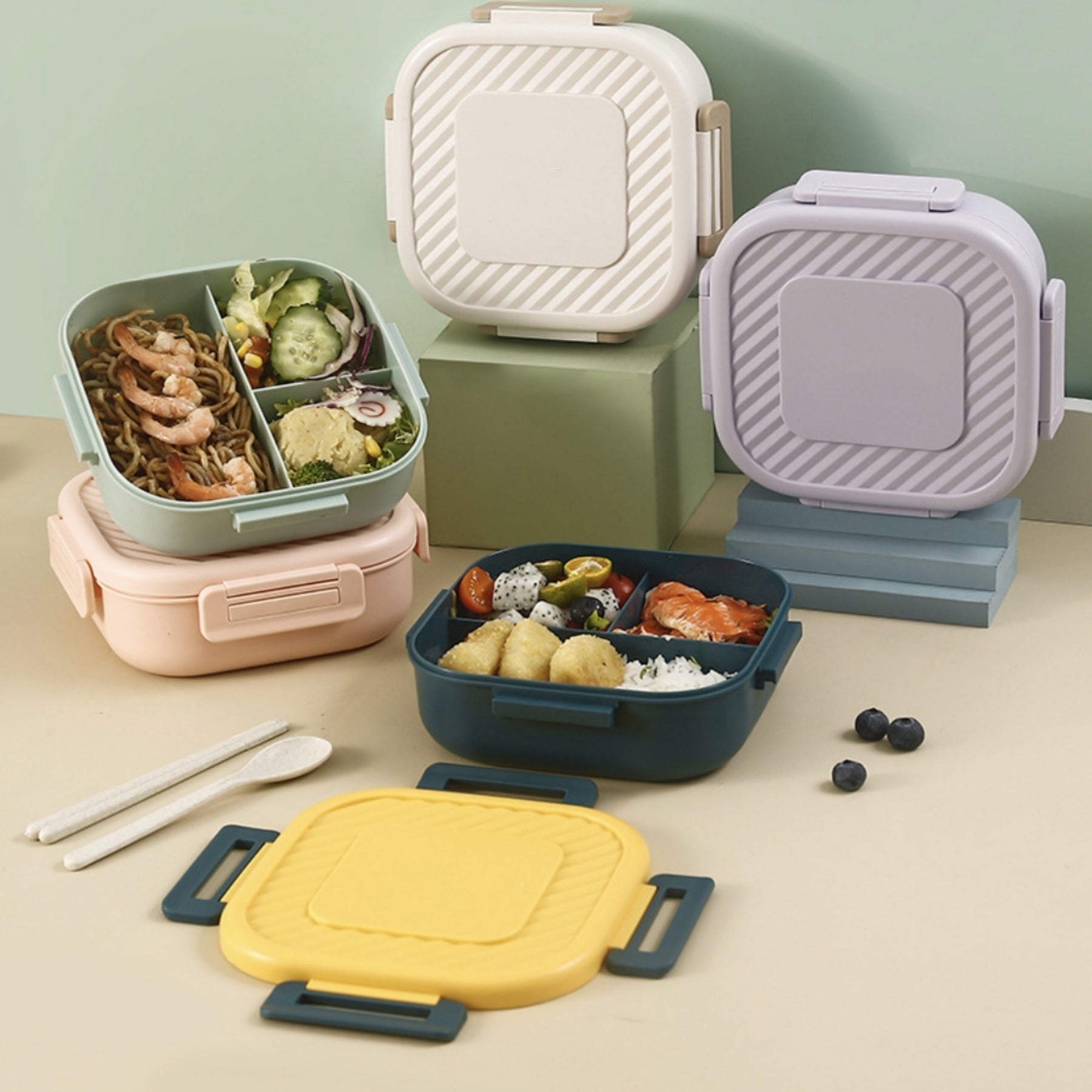 Portable Compartmentalized Bento Box