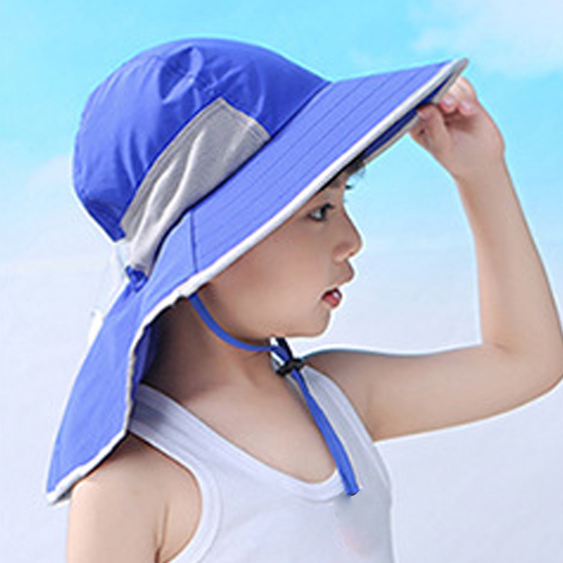Children's Fisherman Hat With Neck Flap