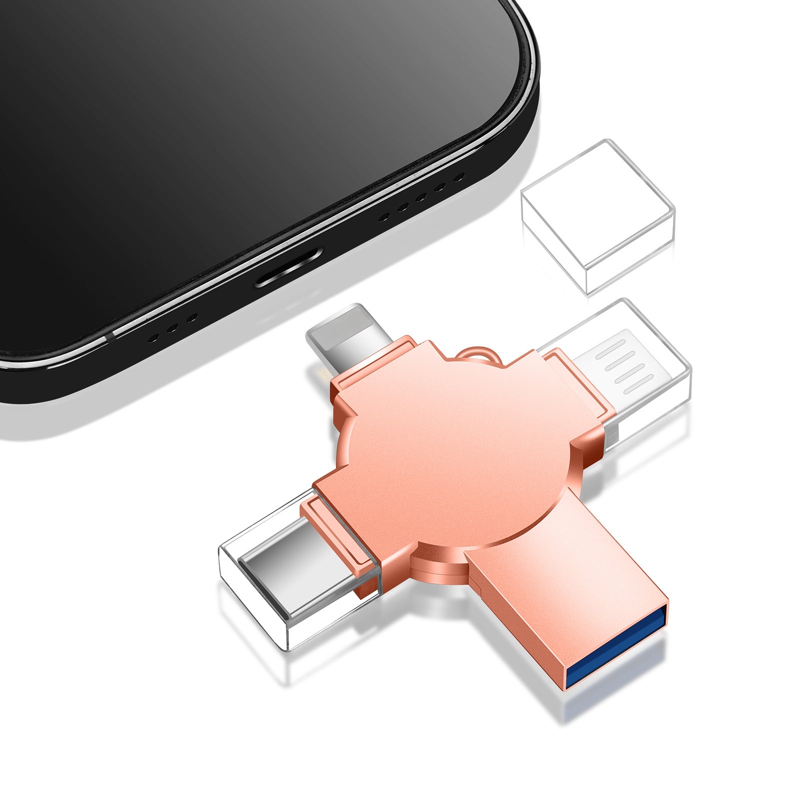 16Gb 4-In-1 Computer And Mobile Phone Multi-Use Flash Drive