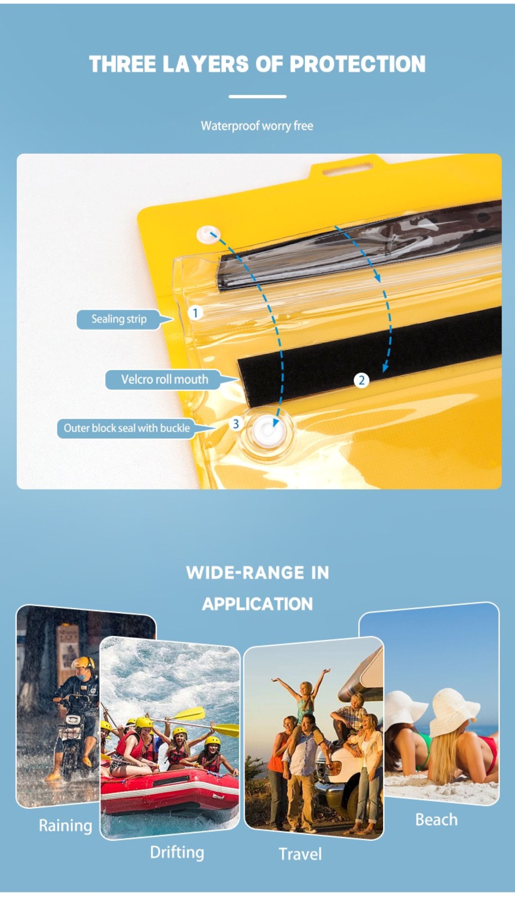 PVC Large-capacity Waterproof Bag For Mobile Phones