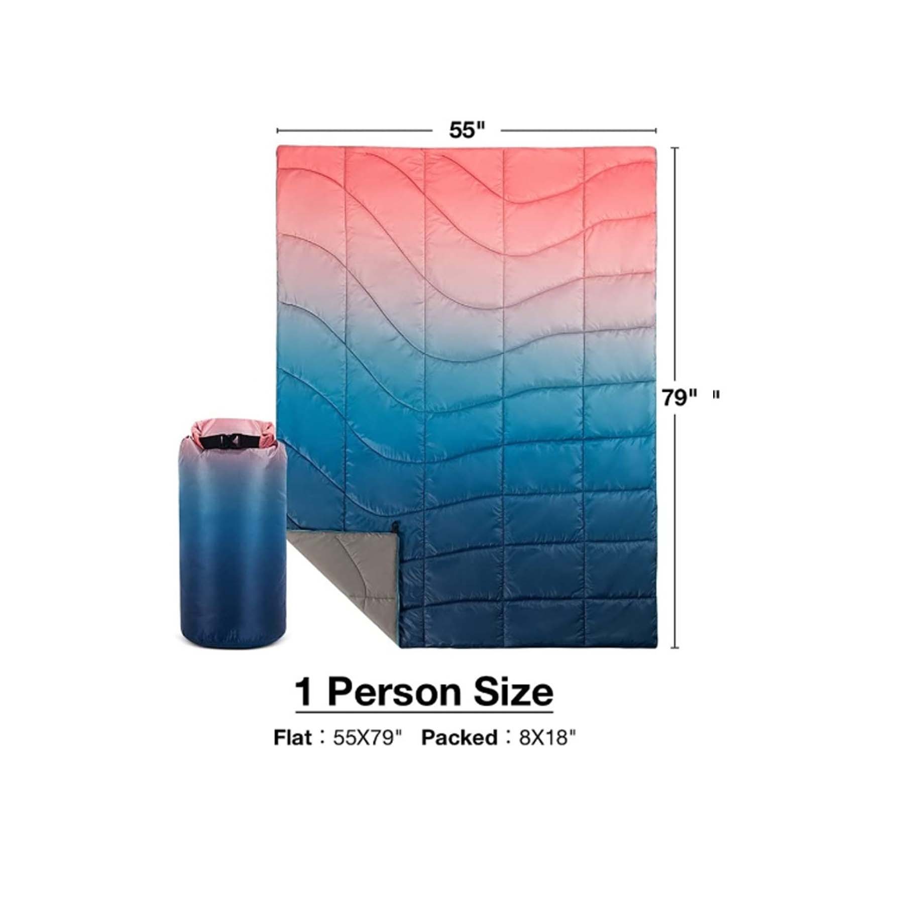 Gradient Colored Outdoor Camping Blanket