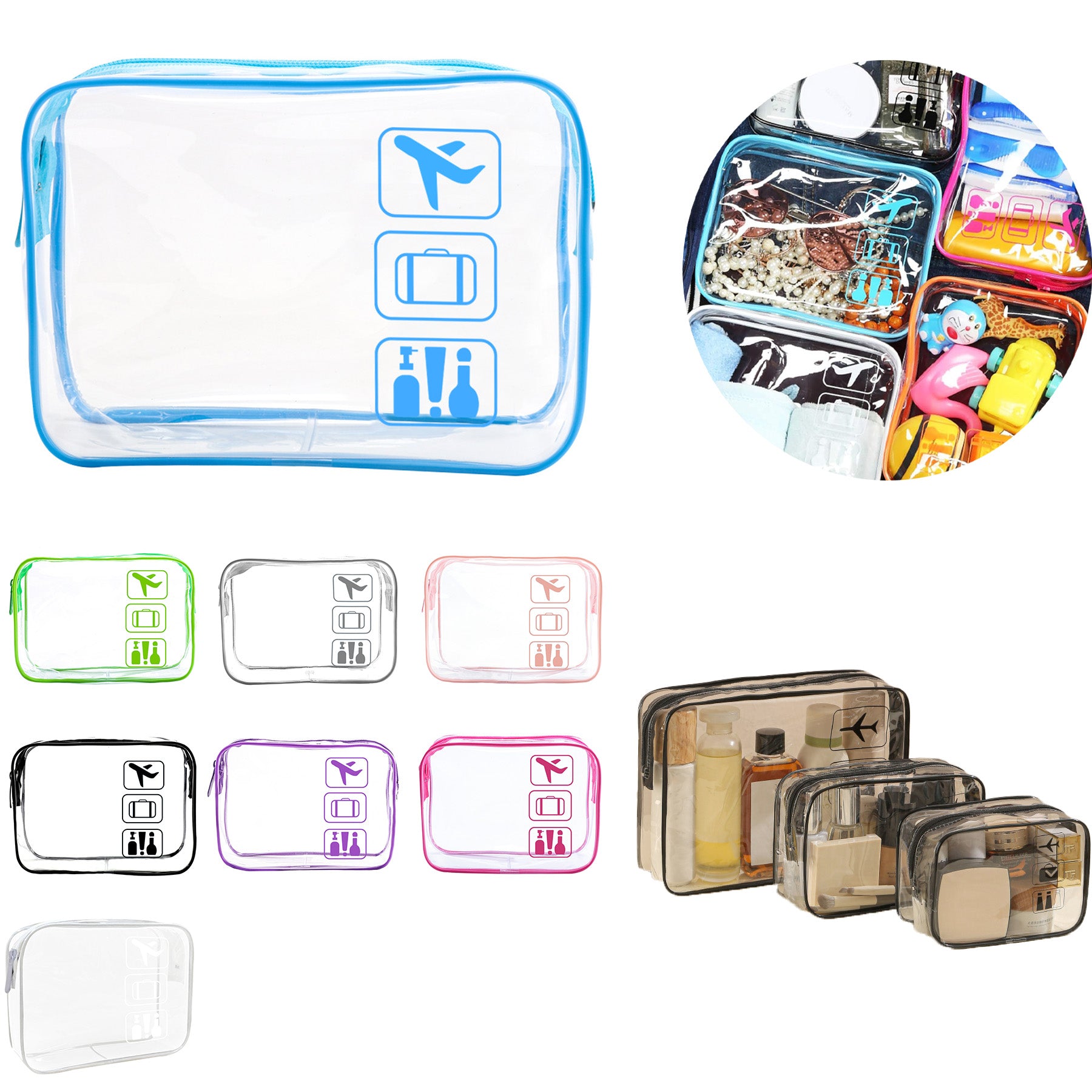 TSA Approved Clear Toiletry Travel Bag