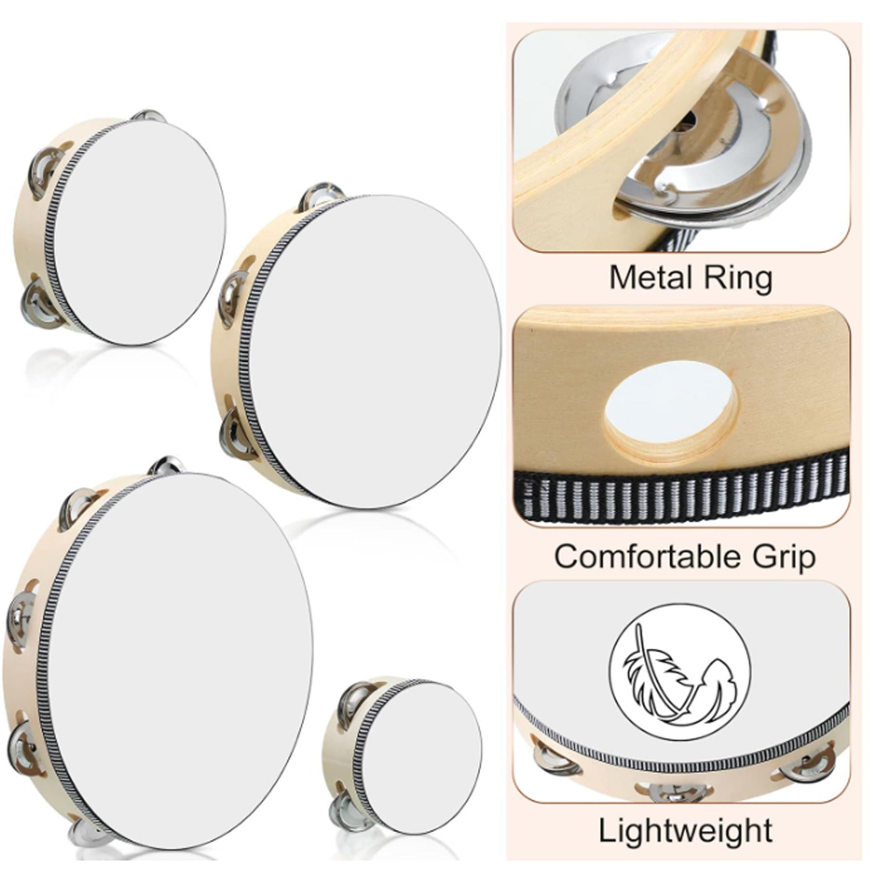 Wood Handheld Tambourines