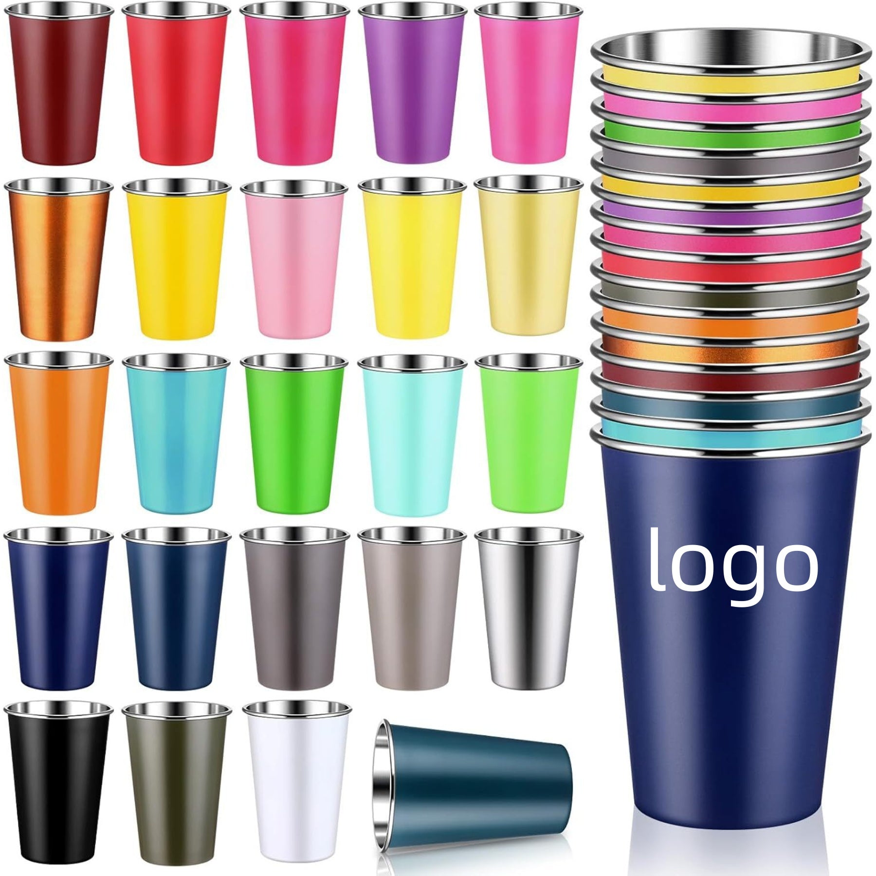 Stainless Steel Anti-Drop Stackable Drinking Cup
