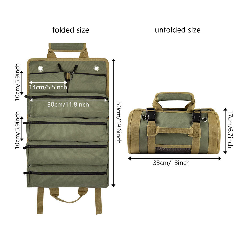 Roll Up Small Toolbag For Handyman Heavy Duty Tool Organizer