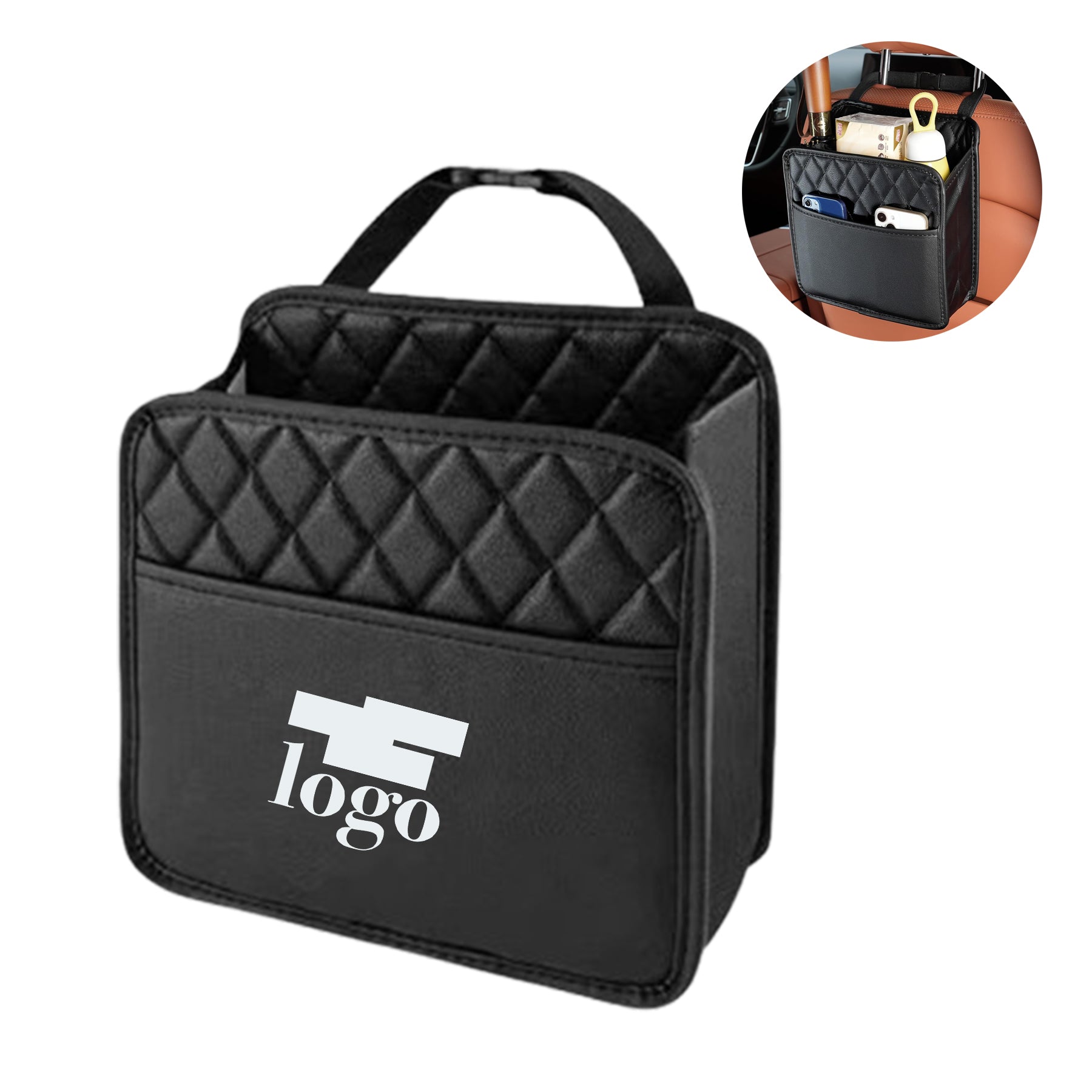 Hanging Leather Car Storage Bag