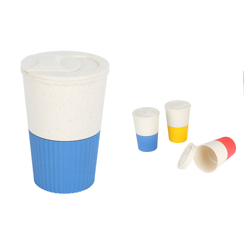 Wheat Straw Plastic Coffee Mug-Insulated Travel Cup