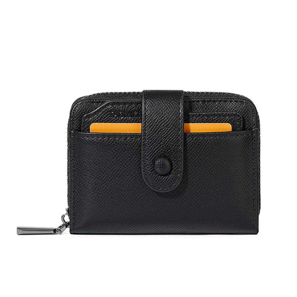 Leather Zipper Credit Card Case