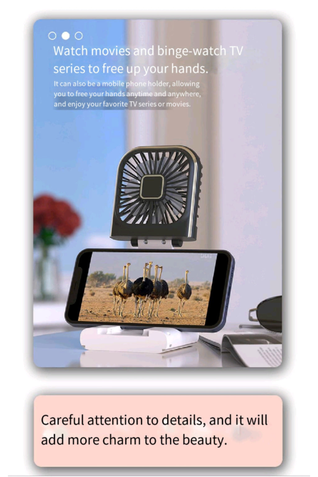 Neck Hanging Foldable Power Bank Fan