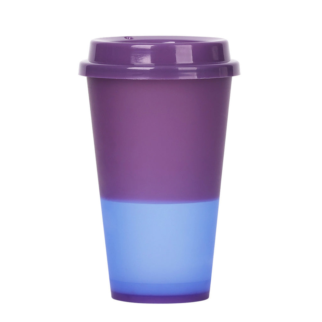 5 Pack Color Changing Cups 17 oz Plastic Cups with Lids