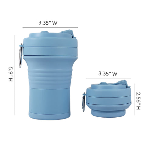 18.6oz Collapsible Silicone Cup With Climbing Buckle