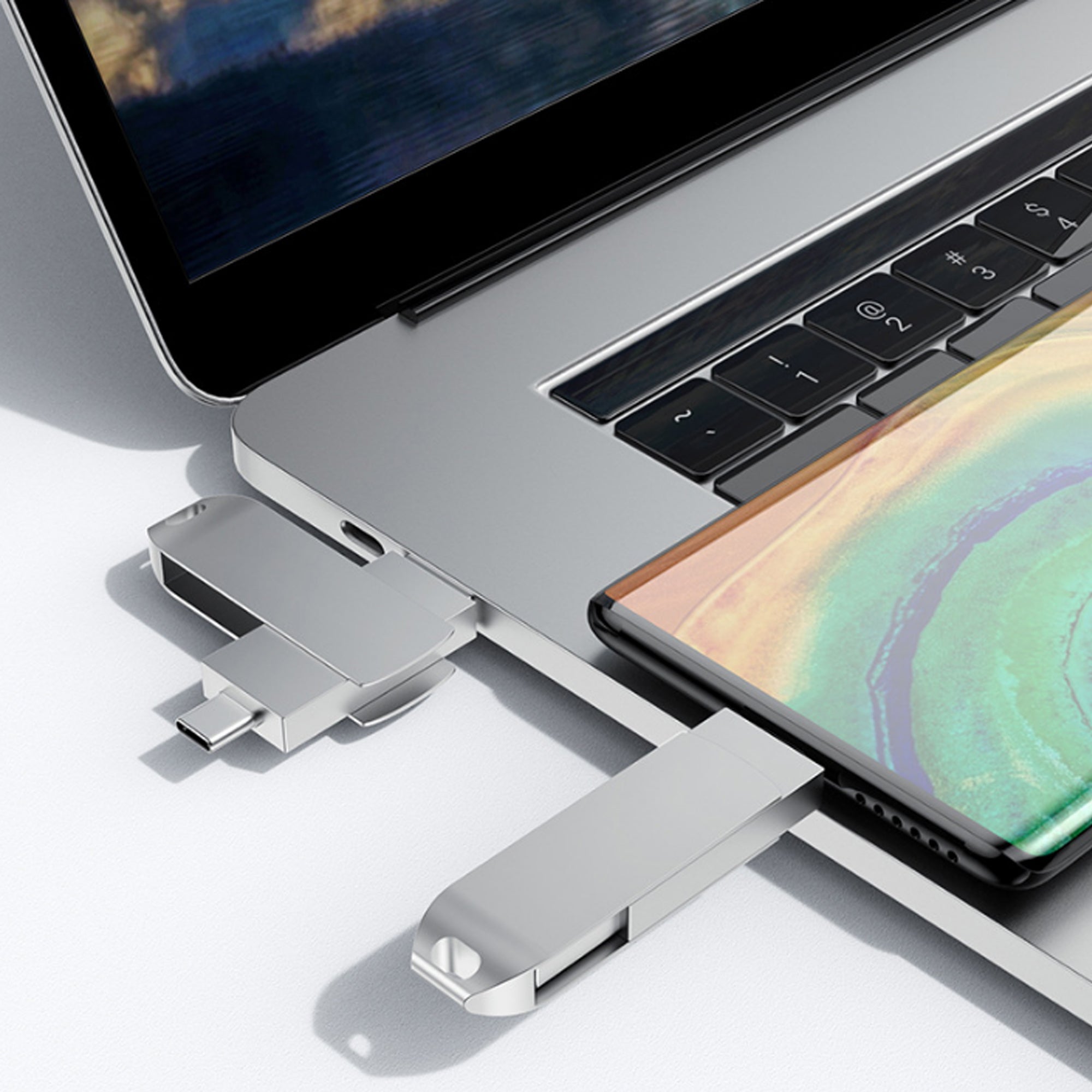 Flash Drive 64Gb Usb Type C Both 2 1 Tech - 2 In 1 Drive