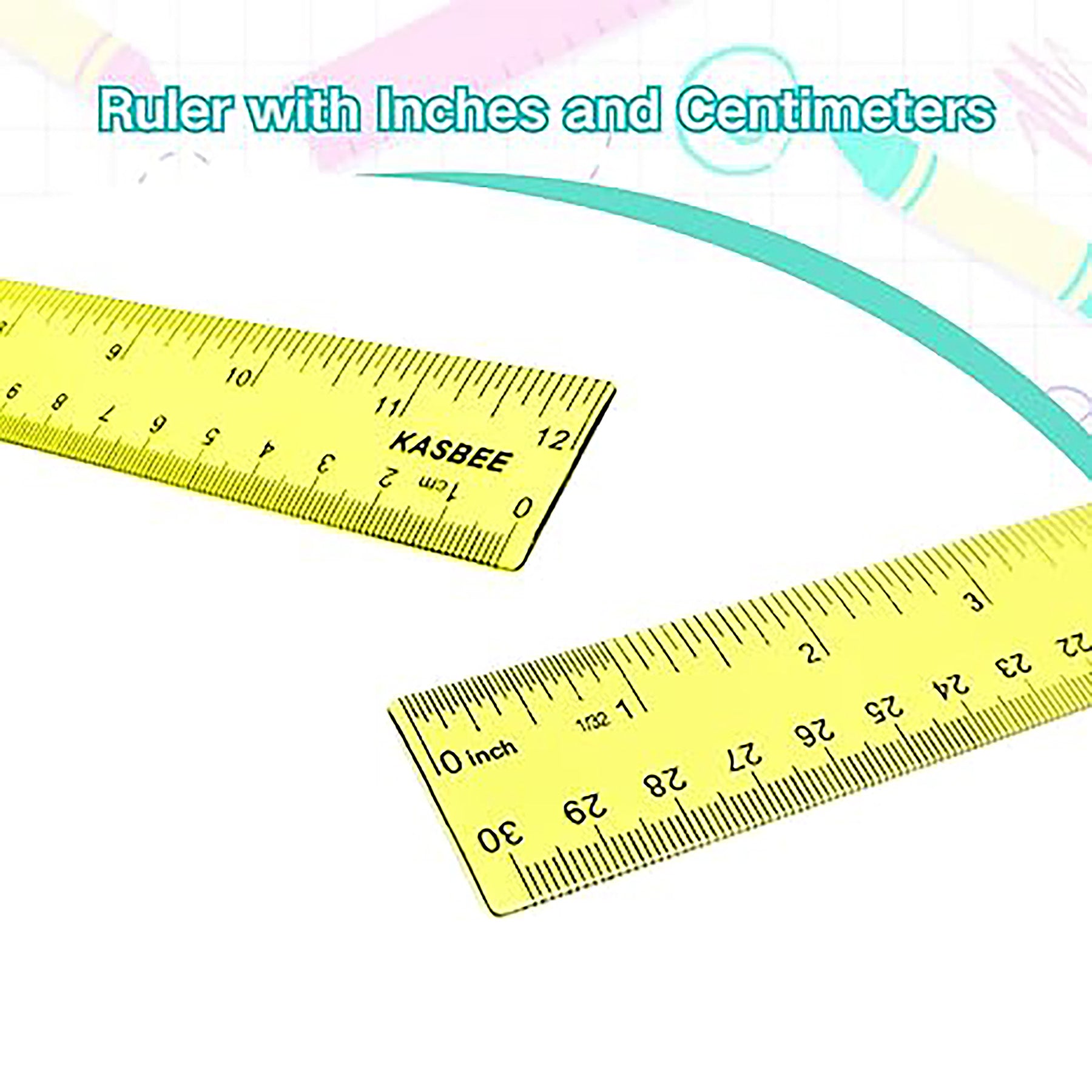 12 Inch Pliable Plastic Ruler