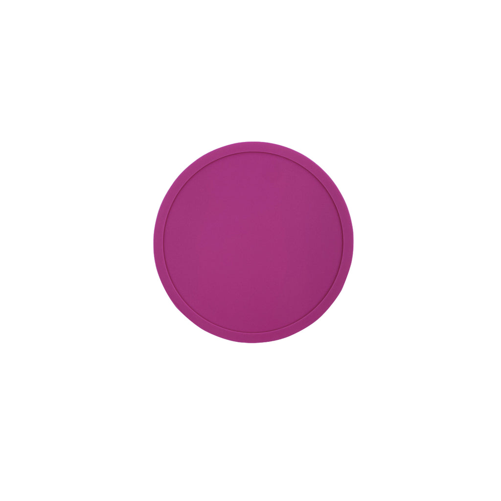 Round Silicone Coaster with Spill-Proof Ring