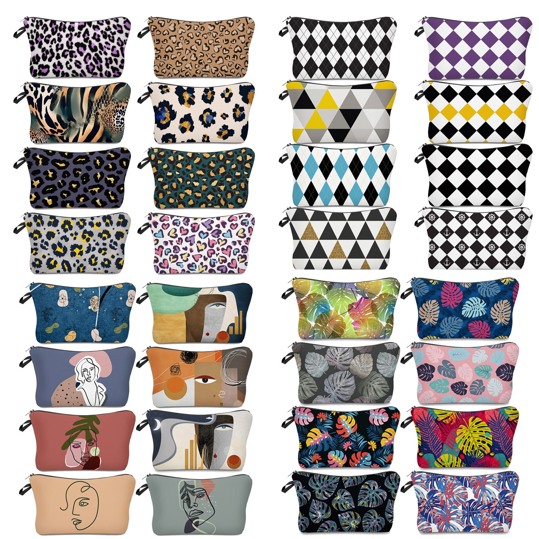 Cosmetic Bag Zipper Purse Pouch