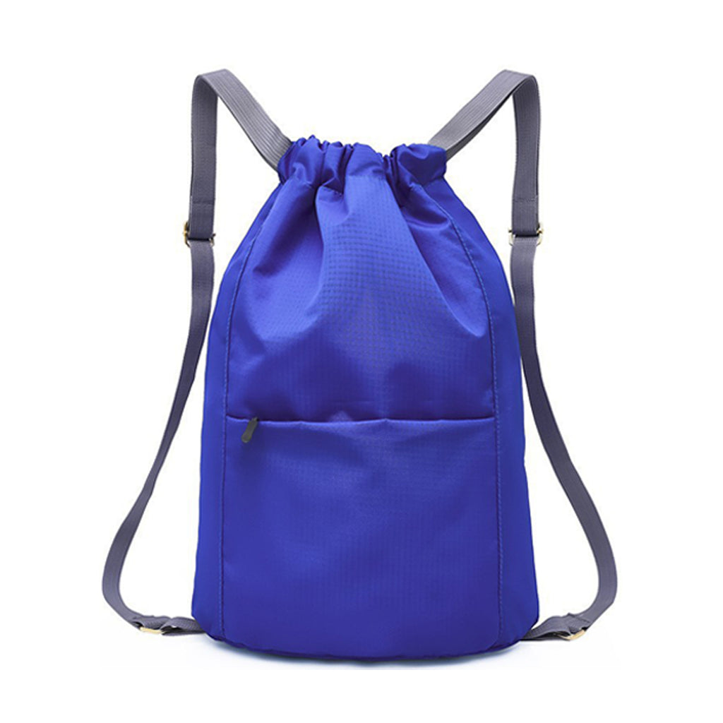 Drawstring Backpack With Zipper Pocket
